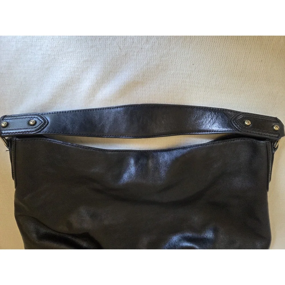 Cole Haan Hobo Vintage Village Soft II Pebble Leather Bag Black / Gold Hardware
